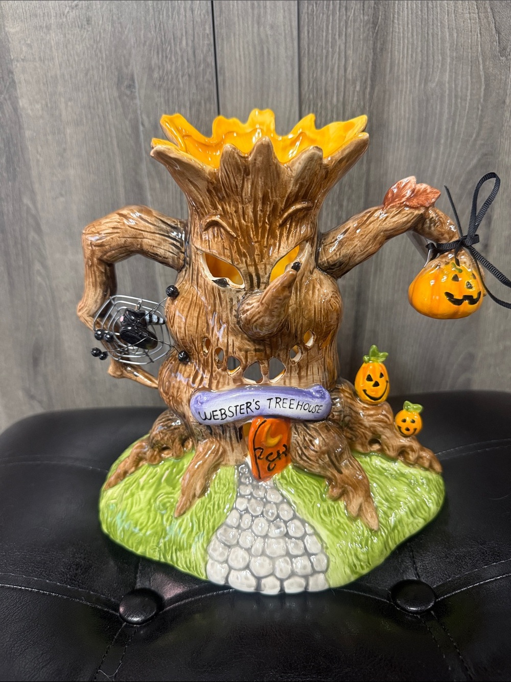 Blue Sky Clayworks Halloween Spooky Webster's Treehouse By Heather Goldminc